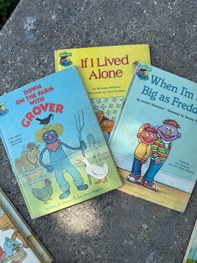 Sesame Street Board Book Trio - Blue, Yellow, Teal Covers